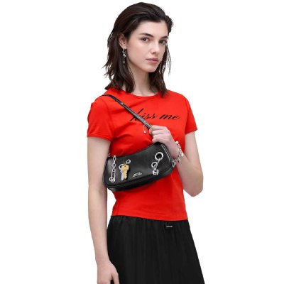 THE GROMMET CHARM SHOULDER BAG
